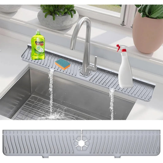 Silicone Faucet Splash Guard Mat For Sink Countertops