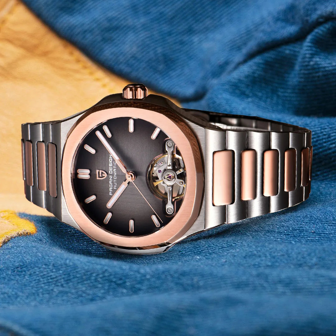 Men's Skeleton Automatic Watch With Sapphire Crystal