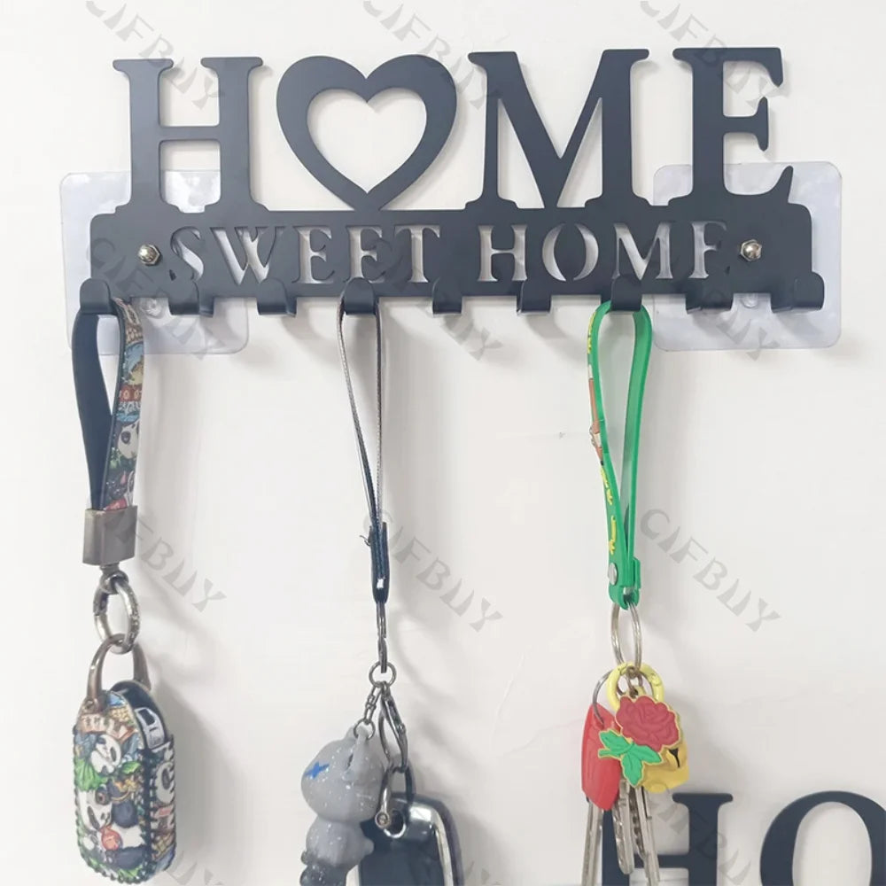 Metal Wall Key Holder Rack – Decorative Wall Hooks