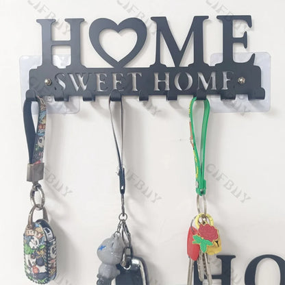 Metal Wall Key Holder Rack – Decorative Wall Hooks