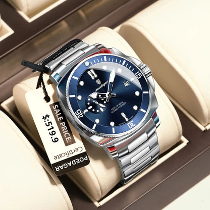 Men’s Stainless Steel Sports Watch – Luminous, 3Bar Water Resistant