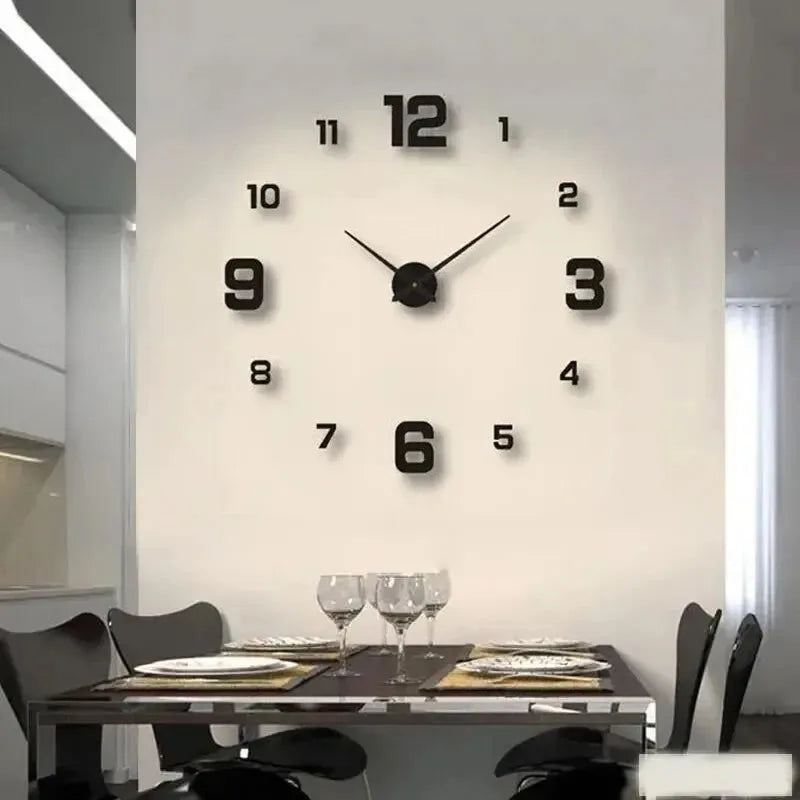 Creative Frameless DIY Wall Clock For Home Décor