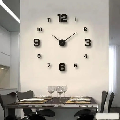 Creative Frameless DIY Wall Clock For Home Décor