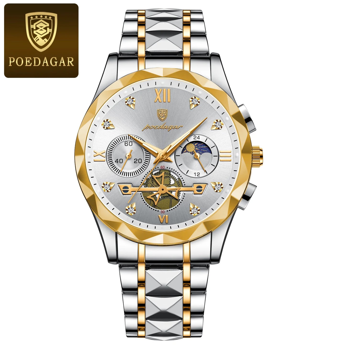 Men’s Stainless Steel Chronograph Watch – Luminous & Waterproof