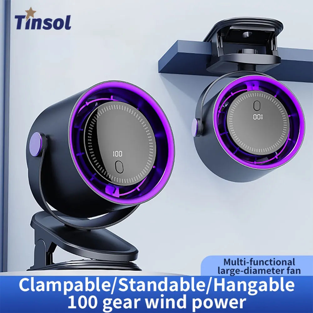Portable Clip-On USB Fan – Quiet Rechargeable Cooling