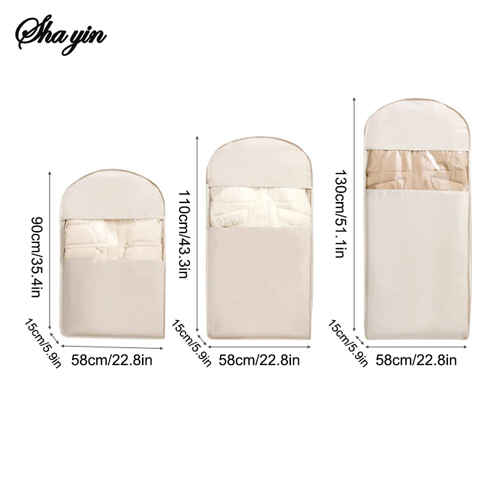 Visible Hanging Garment Bag Dust Cover Clothes Organizer