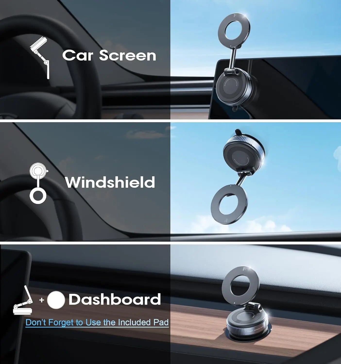 Magnetic Folding Phone Holder With 360° Rotation