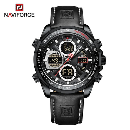 Men’s Military Sport Quartz Watch With Leather Band