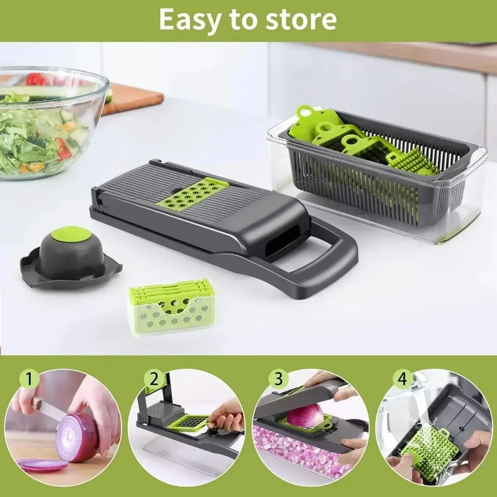Multifunction Vegetable Chopper And Slicer – Easy-Clean