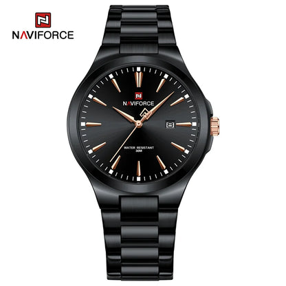 Men's Stainless Steel Quartz Watch With Date Display