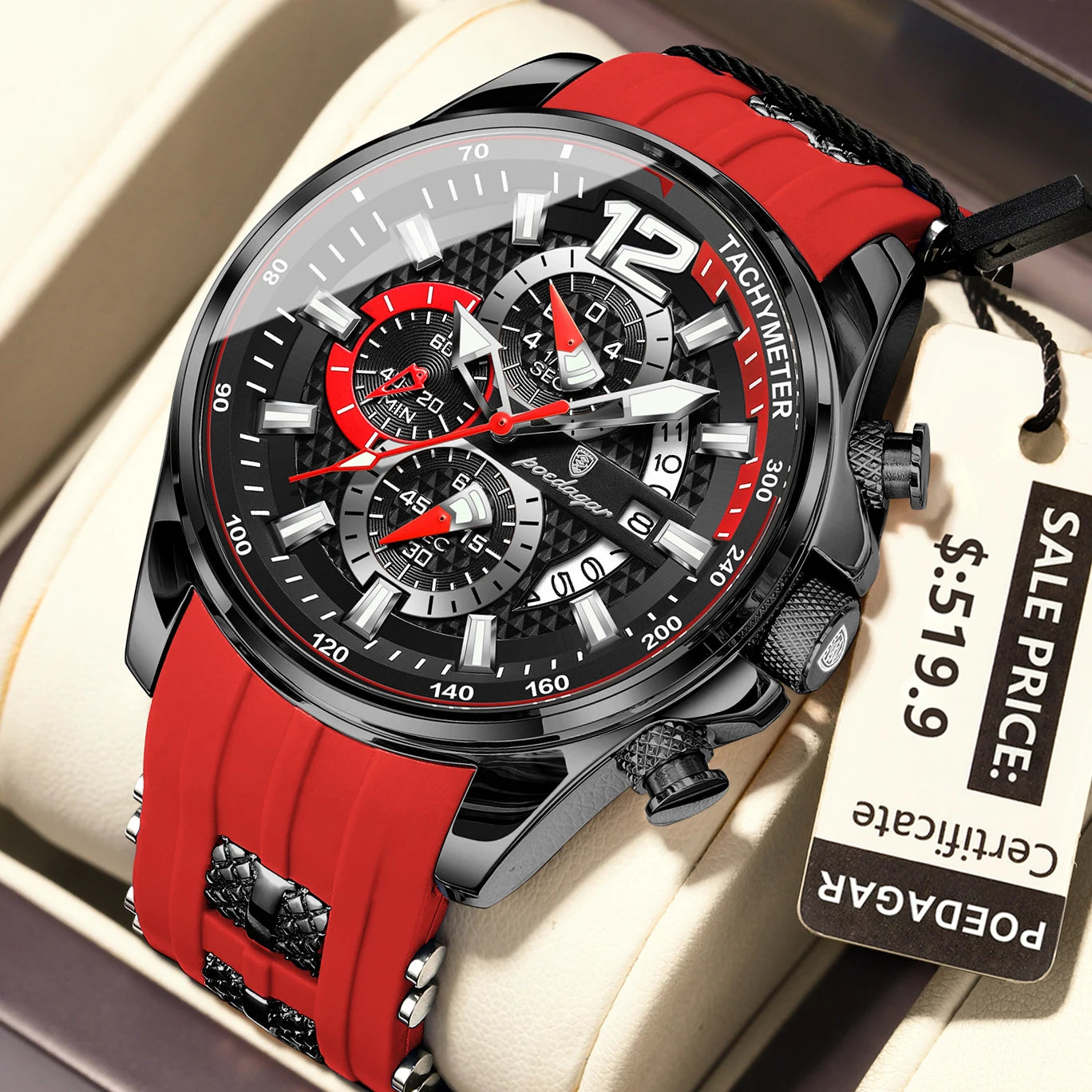 Men’s Chronograph Sports Watch Quartz Waterproof Luminous