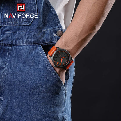 Men’s Sport Quartz Watch With Silicone Strap, 46 mm