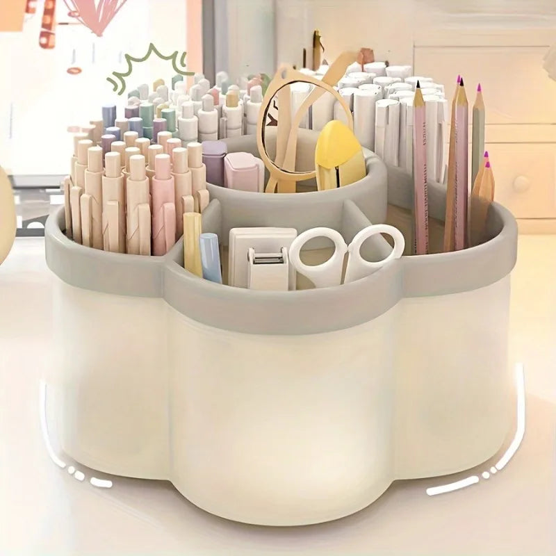 Rotating Desk Pen Holder Organizer With Large Capacity