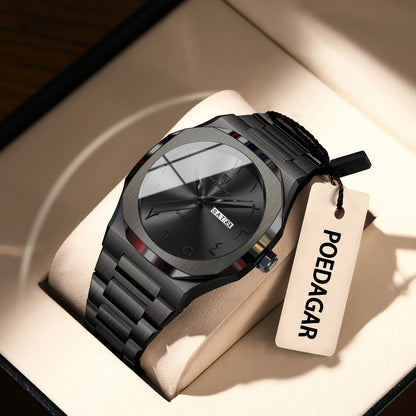 Men's Military Quartz Watch Stainless Steel Waterproof