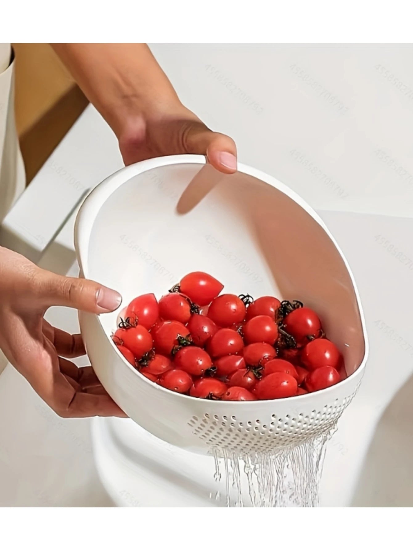 Plastic Rice Washing Colander Basket for Grains and Produce