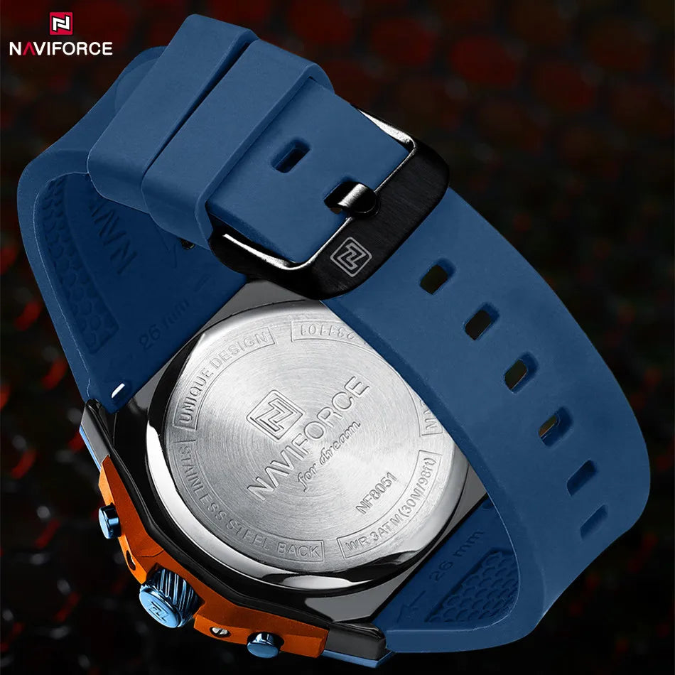 Men’s Sport Quartz Watch With Silicone Strap