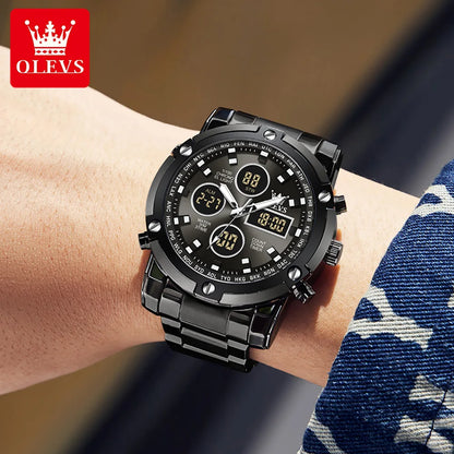 Men's Analog-Digital Watch Waterproof With Alarm