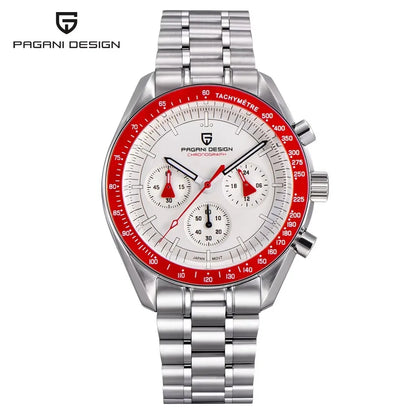 Men's Moon Chronograph Watch Quartz With Sapphire Glass