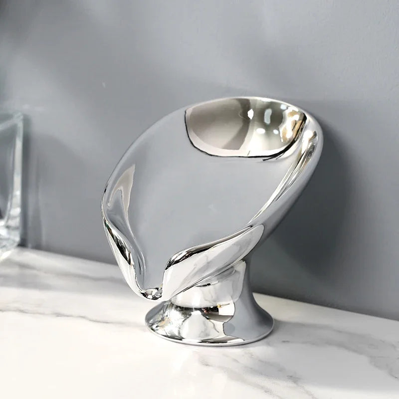 Ceramic Soap Dish With Drain – Elegant Bathroom Holder