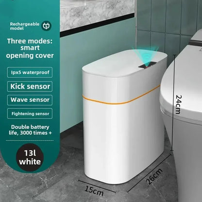 Automatic Induction Trash Can for Home and Bathroom