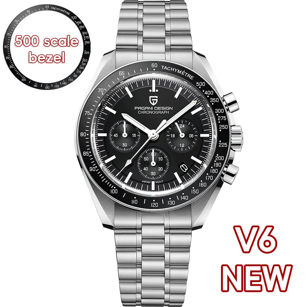 Men’s Moonwatch Chronograph Quartz Watch Sapphire Glass