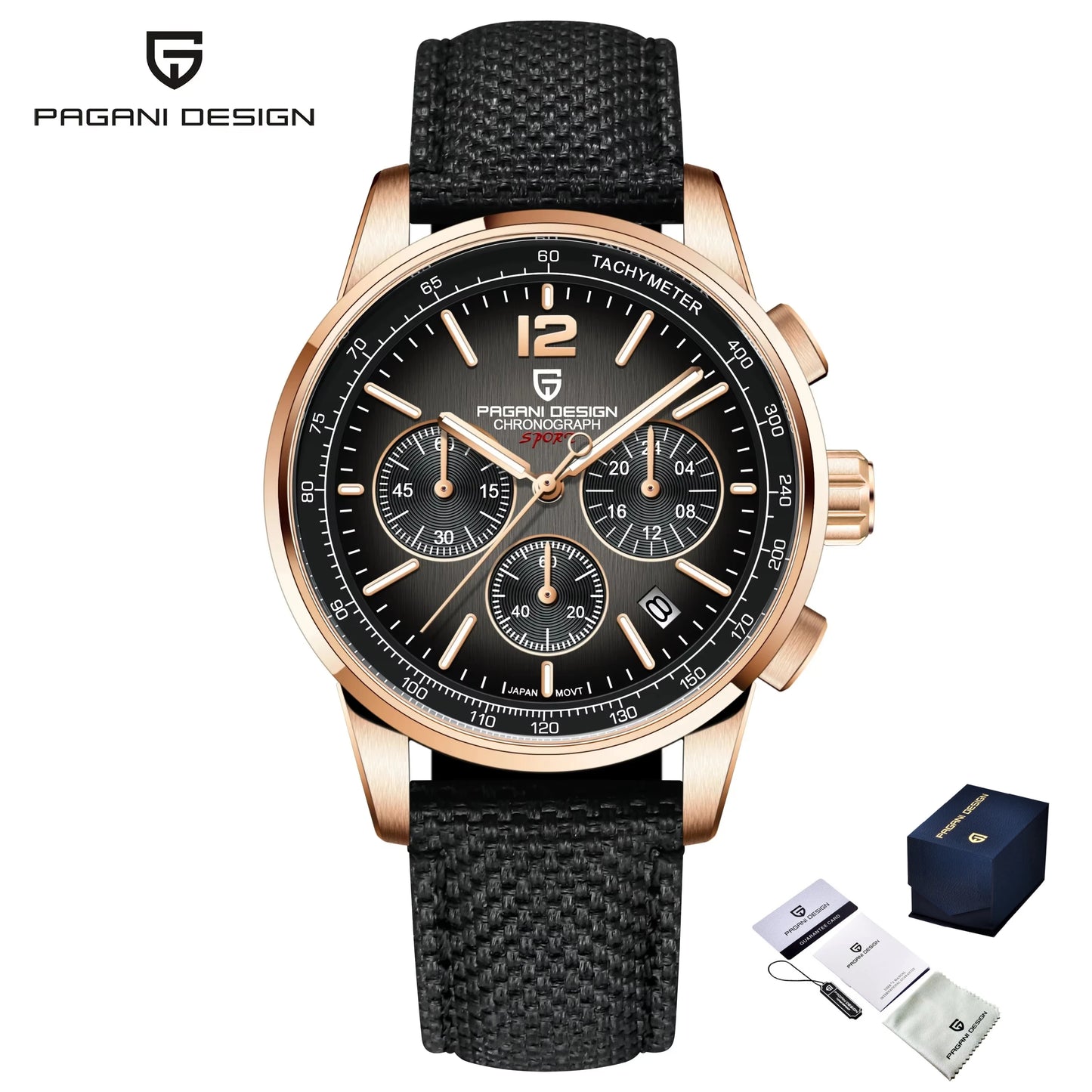 Men’s Quartz Chronograph Watch Sapphire Crystal 10 Bar