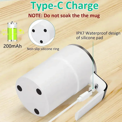 Electric Self-Stirring Coffee Mug 380 ml – IP67 Waterproof