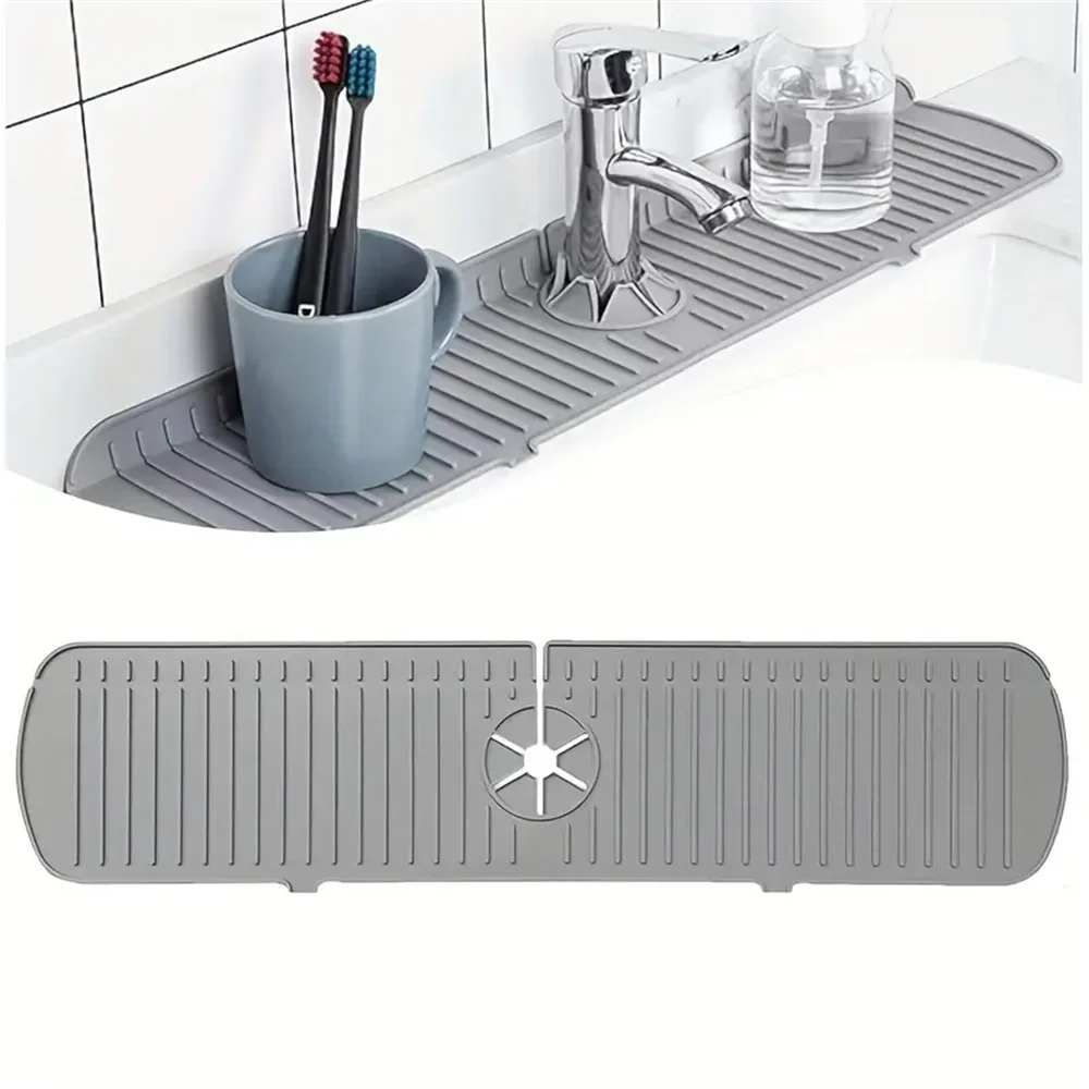 Silicone Faucet Splash Guard Mat For Sink Countertops