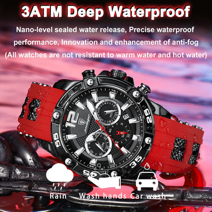 Men’s Chronograph Sports Watch Quartz Waterproof