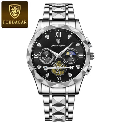 Men’s Stainless Steel Chronograph Watch – Luminous & Waterproof