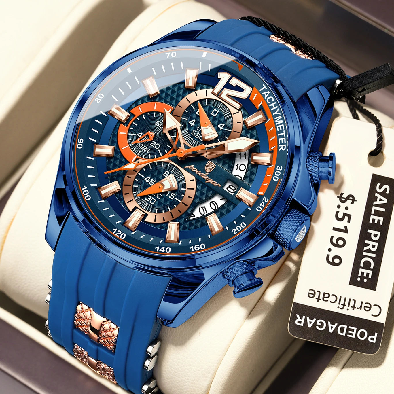 Men’s Chronograph Sports Watch Quartz Waterproof Luminous