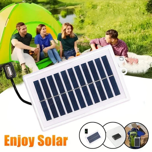 Portable Solar USB Charger for Outdoor Travel & Camping