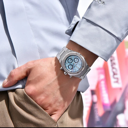 Men’s Quartz Chronograph Watch Sapphire 200M Water Resistant