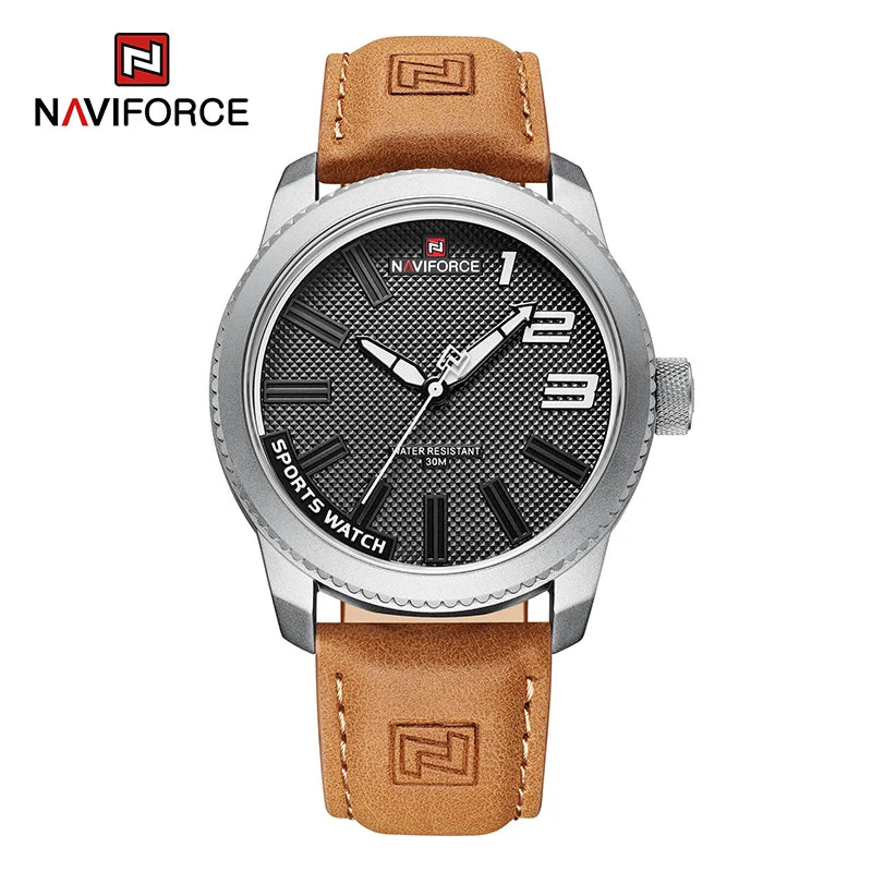 Men’s Sport Quartz Watch With PU Strap, 46 mm Dial