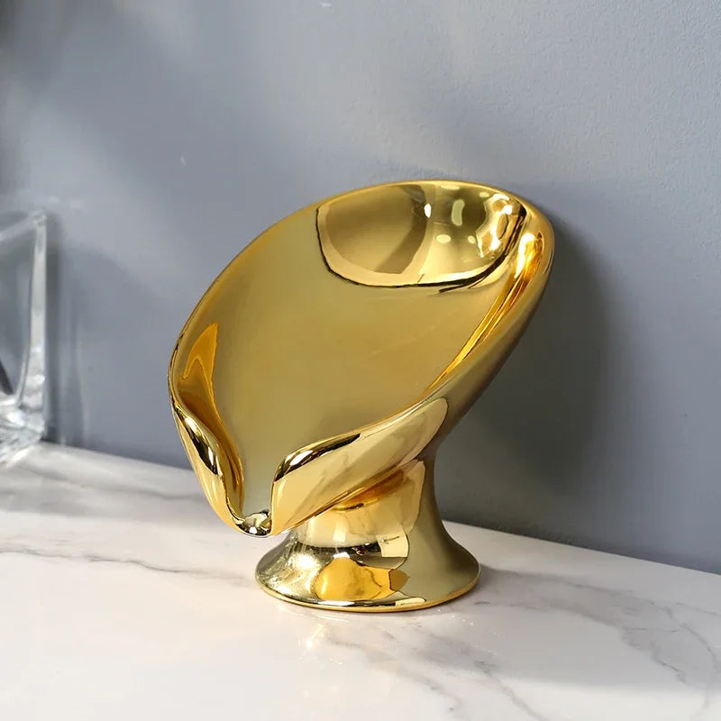 Ceramic Soap Dish With Drain – Elegant Bathroom Holder