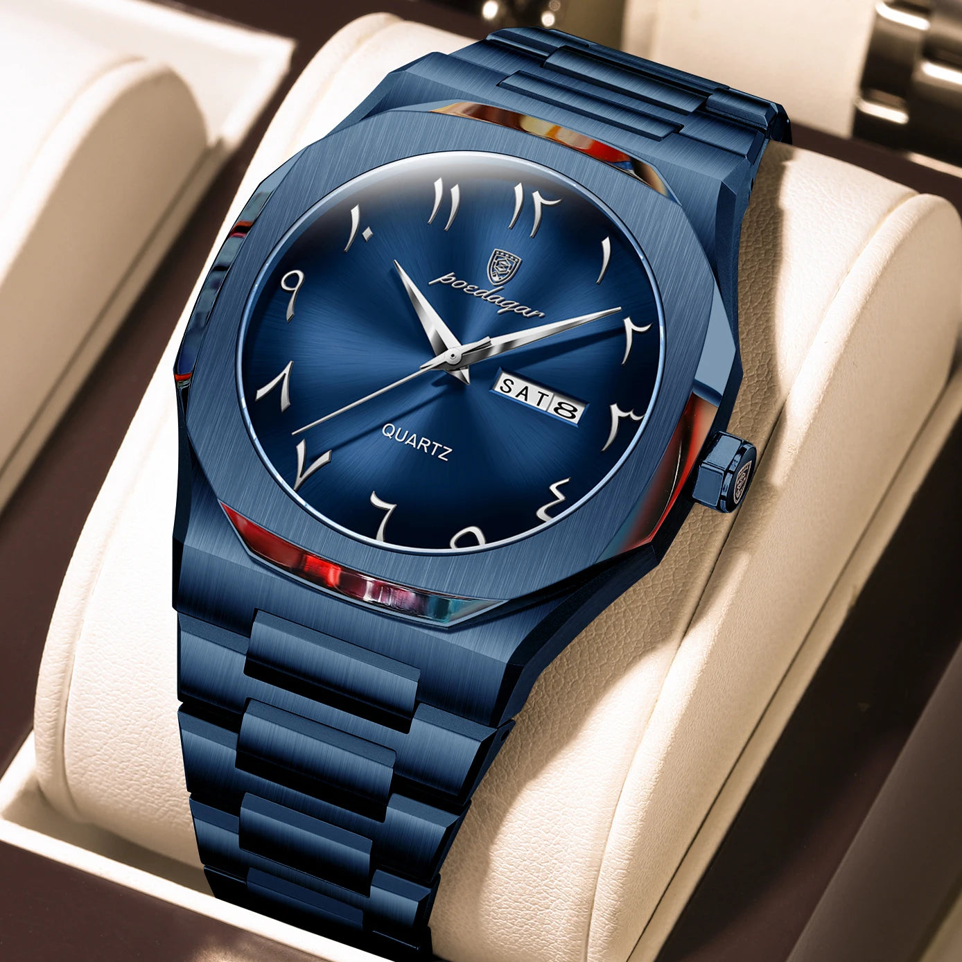 Men's Military Quartz Watch Stainless Steel Waterproof