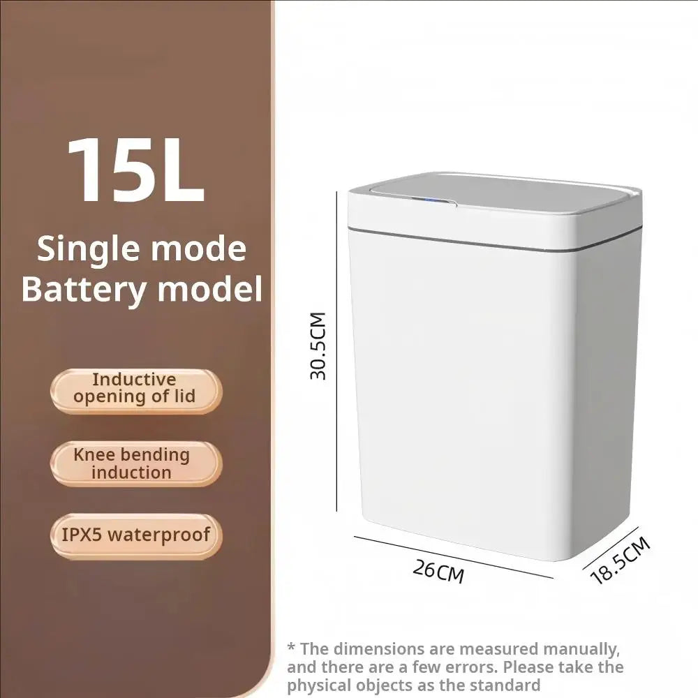 15L Touchless Sensor Trash Can – Automatic Bagging Bin