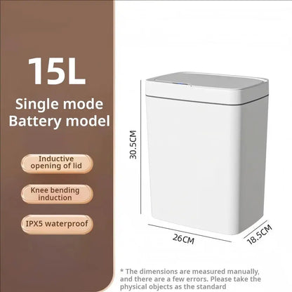 15L Touchless Sensor Trash Can – Automatic Bagging Bin