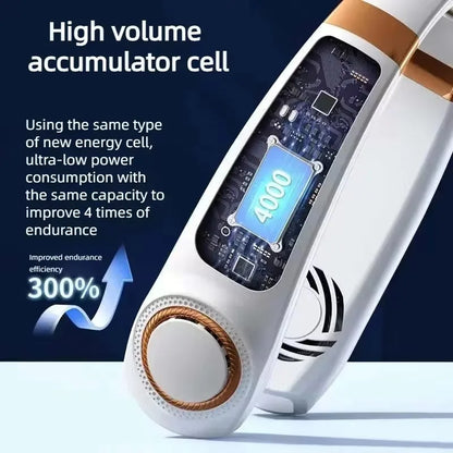 Rechargeable Portable Neck Fan – Hands-Free Personal Cooling