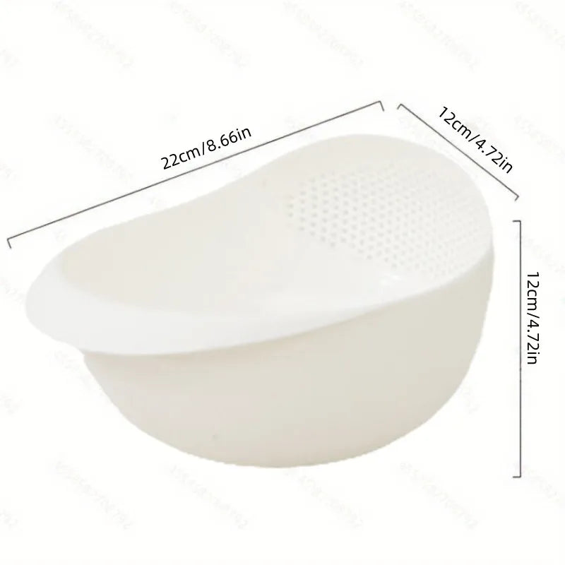 Plastic Rice Washing Colander Basket for Grains and Produce