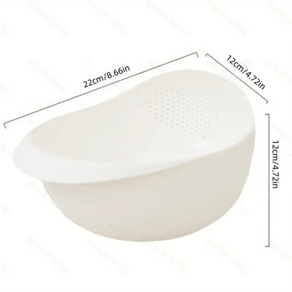 Plastic Rice Washing Colander Basket for Grains and Produce