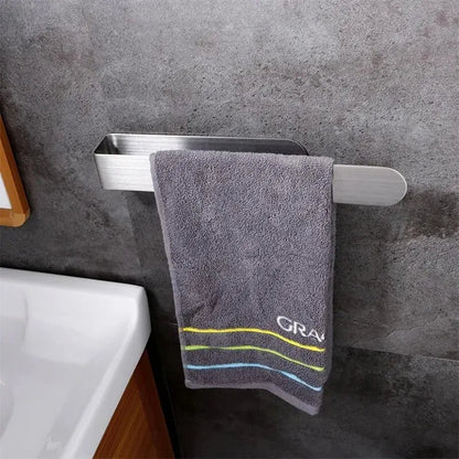 Self-Adhesive Stainless Steel Towel Bar for Bathroom
