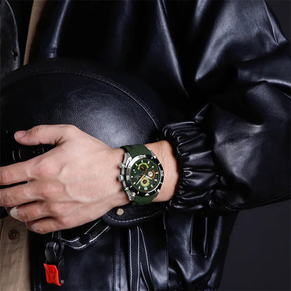 Men’s Sport Quartz Watch With Chronograph & Date