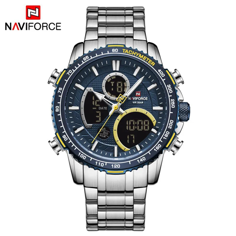 Men’s Analog-Digital Chronograph Watch Stainless Steel