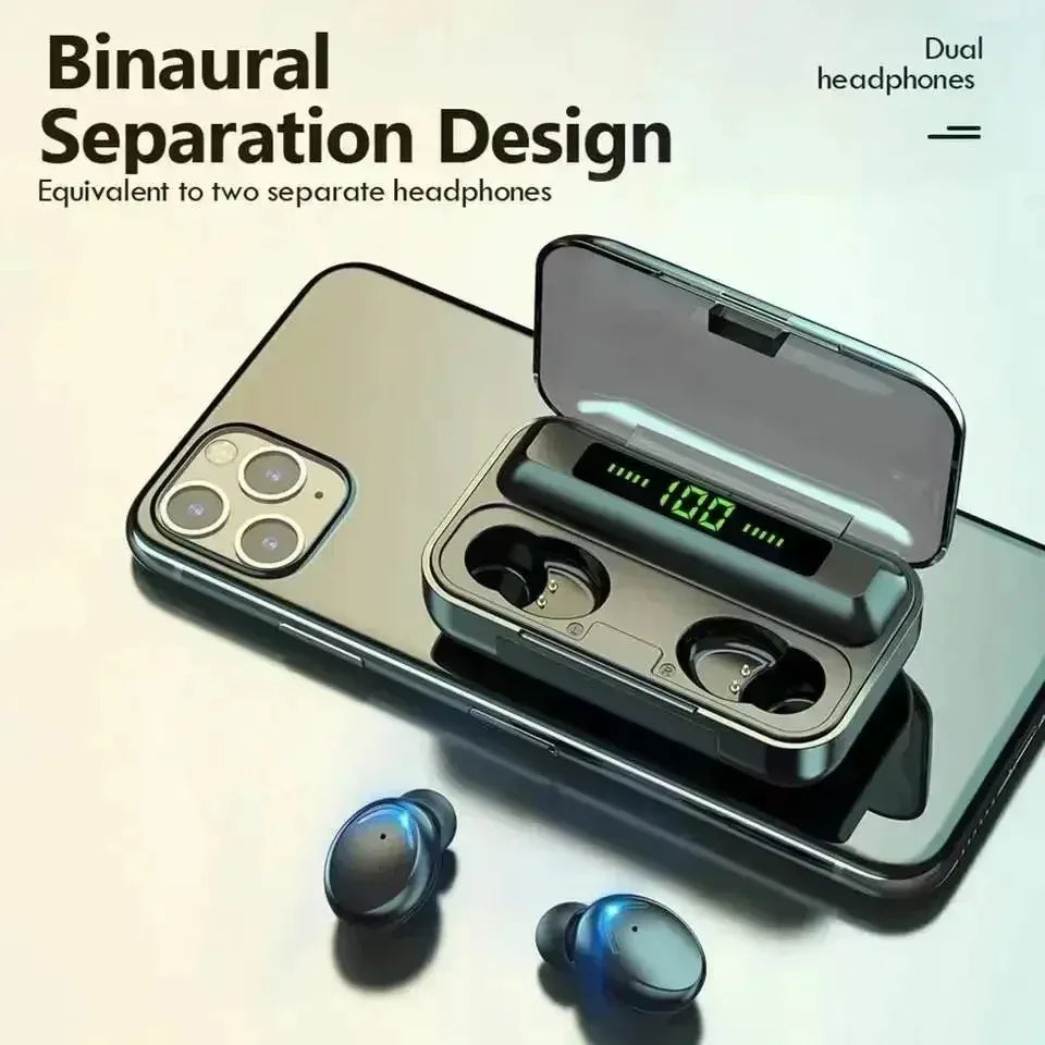 Bluetooth Wireless Earbuds With Mic Hifi Stereo Sound