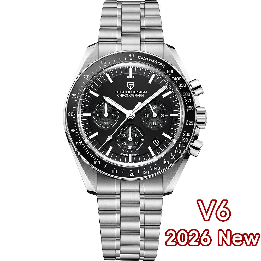 Men’s Moonwatch Chronograph Quartz Watch Sapphire Glass