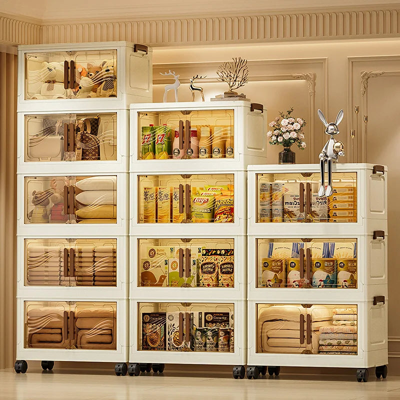 Foldable Storage Box with Clear Front Door