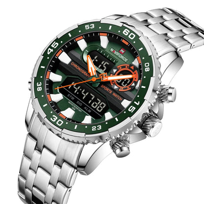 Men’s Analog-Digital Sports Watch Stainless Steel