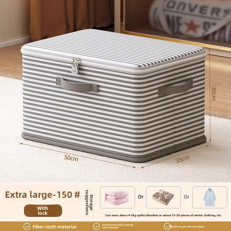 Foldable Lockable Storage Box for Wardrobes and Shelves