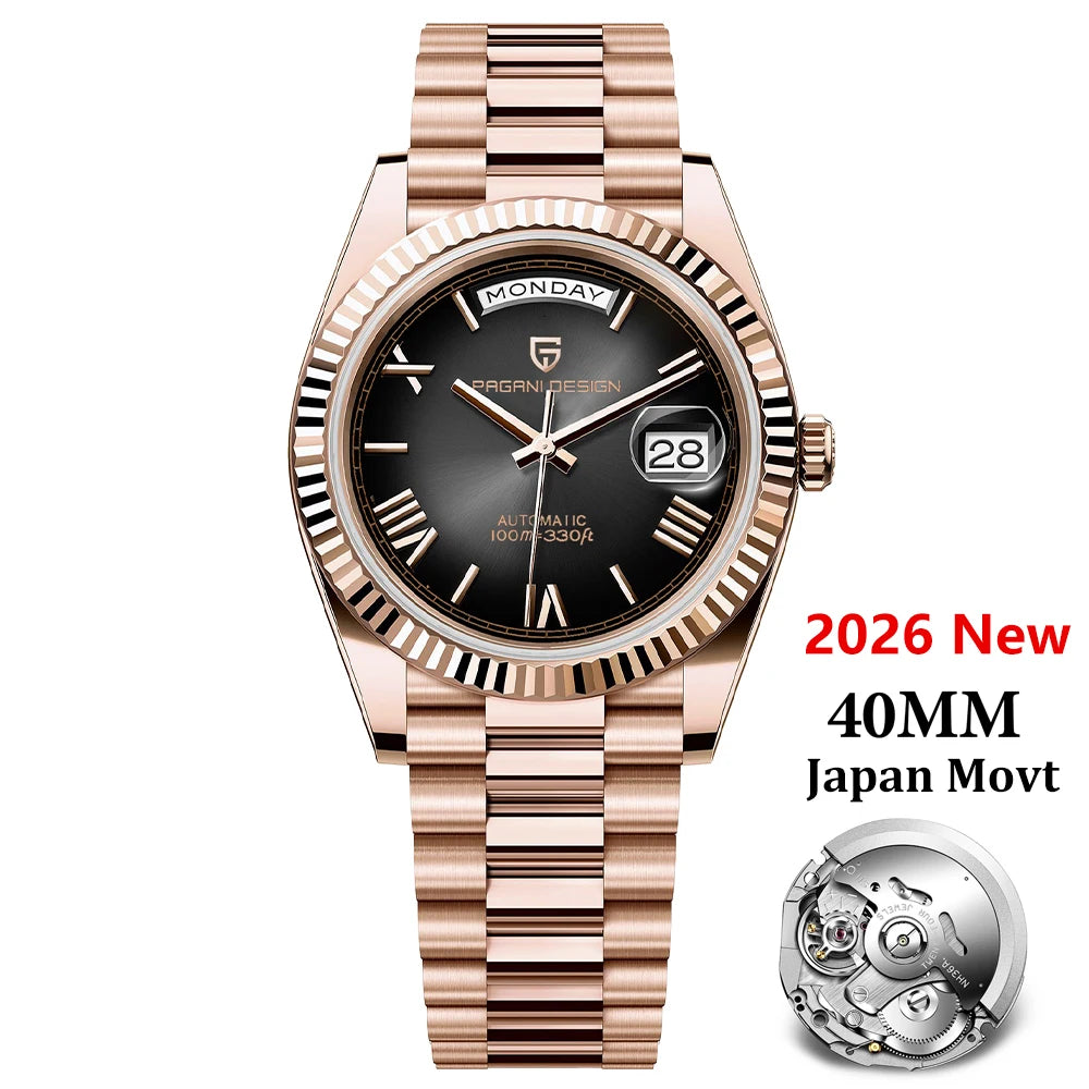 Men's Automatic Mechanical Watch With Sapphire Crystal